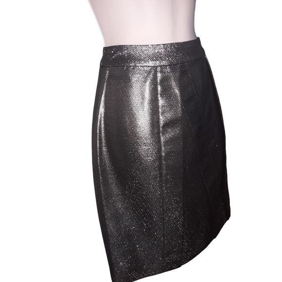Proenza Schouler Sz 2 Silver Grey Metallic Pencil Skirt - Picture 4 of 5